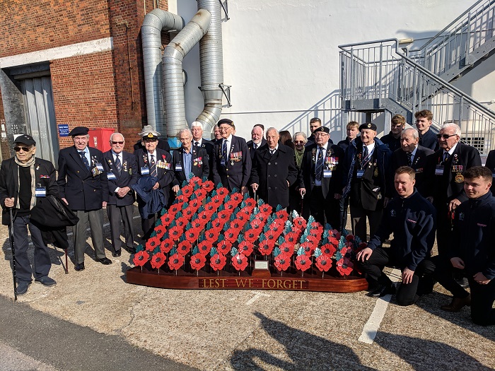 Navy Veterans meet with apprentices from BAE Systems Maritime