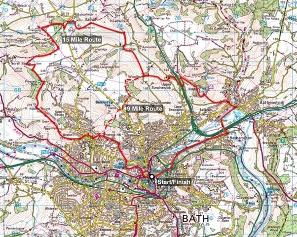 Bath Marches 2021 route