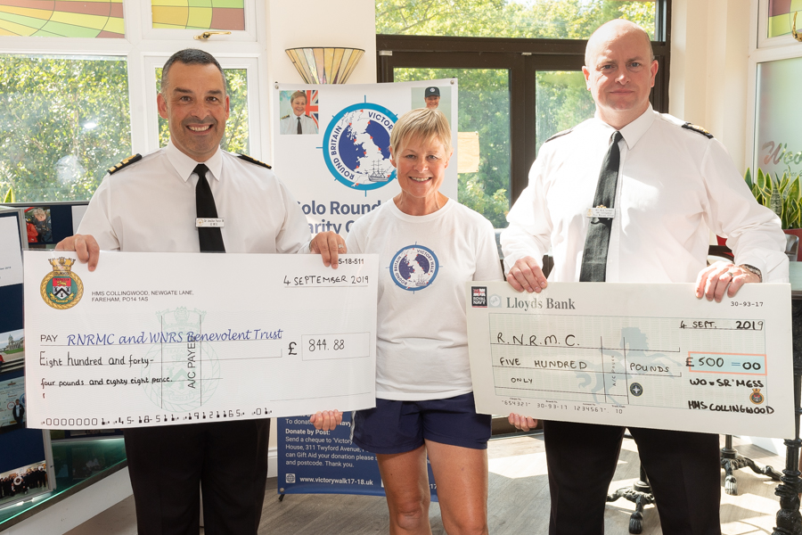 Cheques presented to Victory Walk fundraising