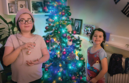 Daughters on Christmas day
