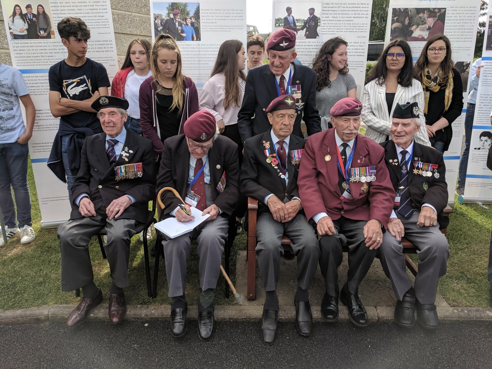 Presentation from local schoolchildren to veterans