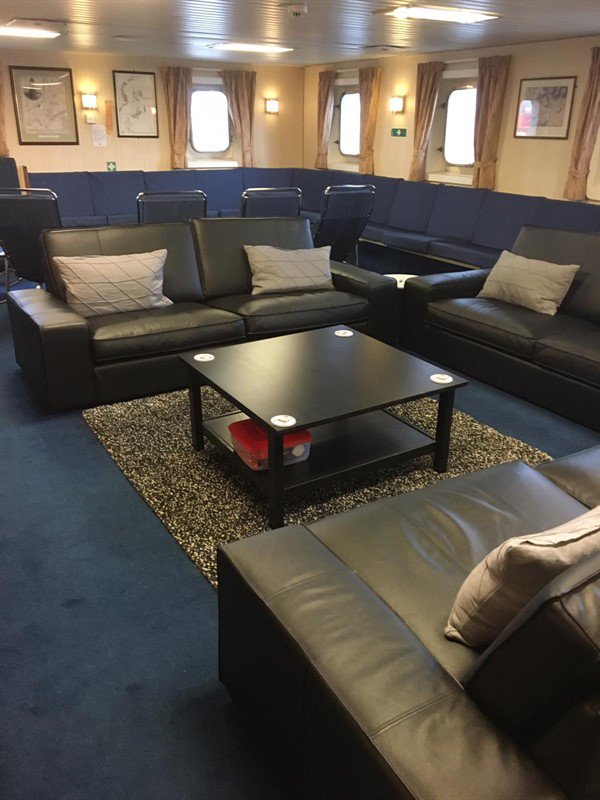 Inside the ship lounge