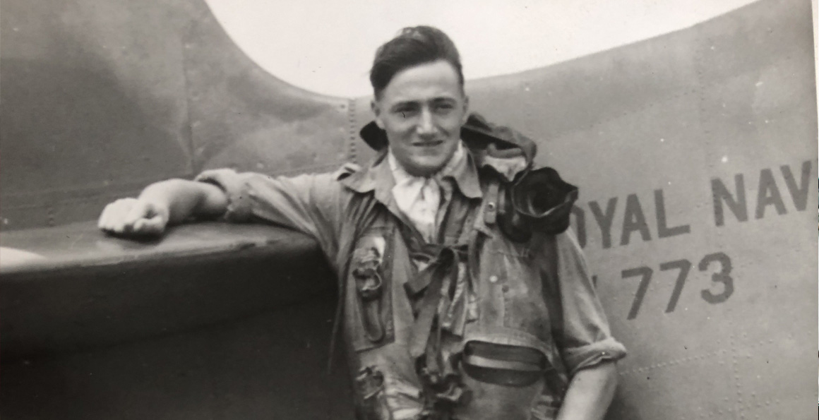 Royal Navy veteran Gerald Owen, pictured here during his flying days in WW2