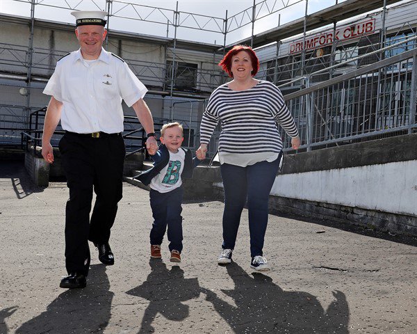 family walking