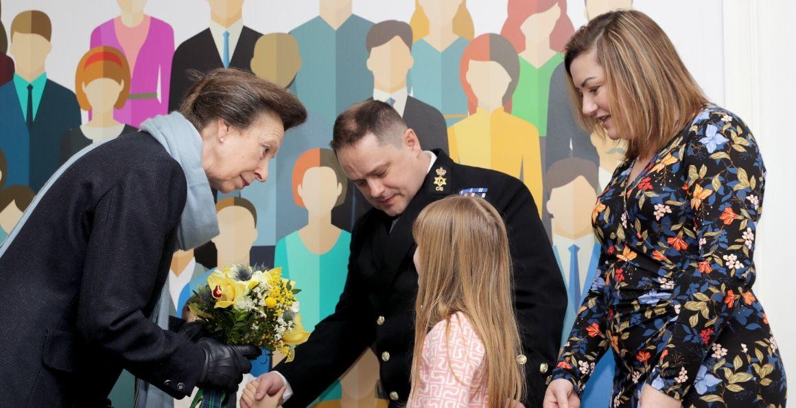 Princess Royal meets RN family at centre opening