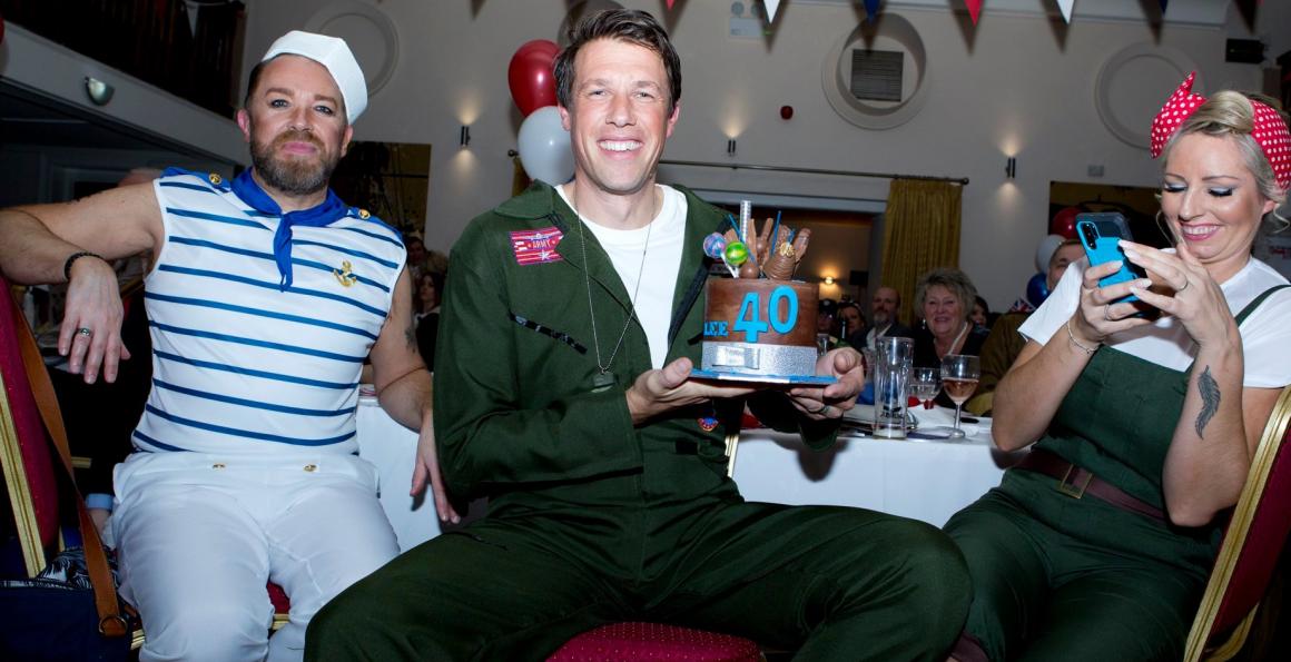 Revelers enjoy the 1940s themed evening