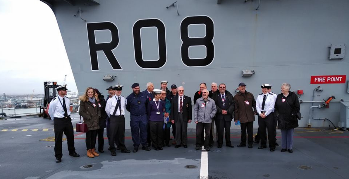 Veterans and Age UK Portsmouth visit HMS Queen Elizabeth