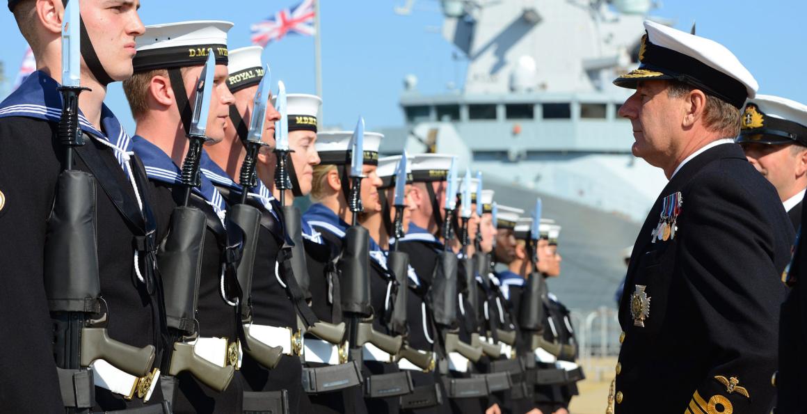 sailors standing in line