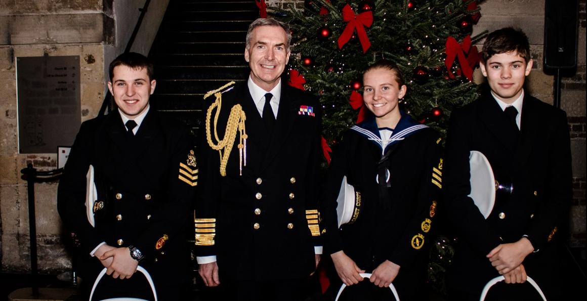 First Sea Lord’s Cadets drawn from the Sea Cadets Corps, Volunteer Cadets Corps and Combined Cadets Forces assisted with the retiring collection on behalf of the RNRMC. 