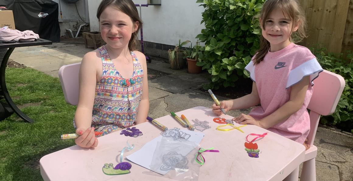 Naval Children at RAF Digby receive activity packs during COVID-19 lockdown