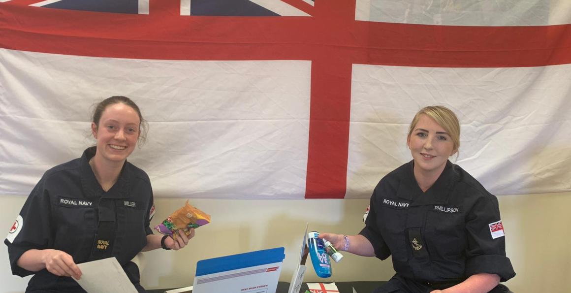 RN Medical Personnel receiving care packages from RNRMC