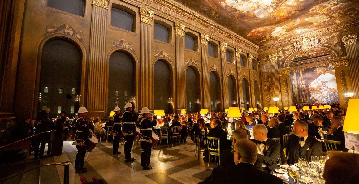 Royal Marines Band playing at Trafalgar Night