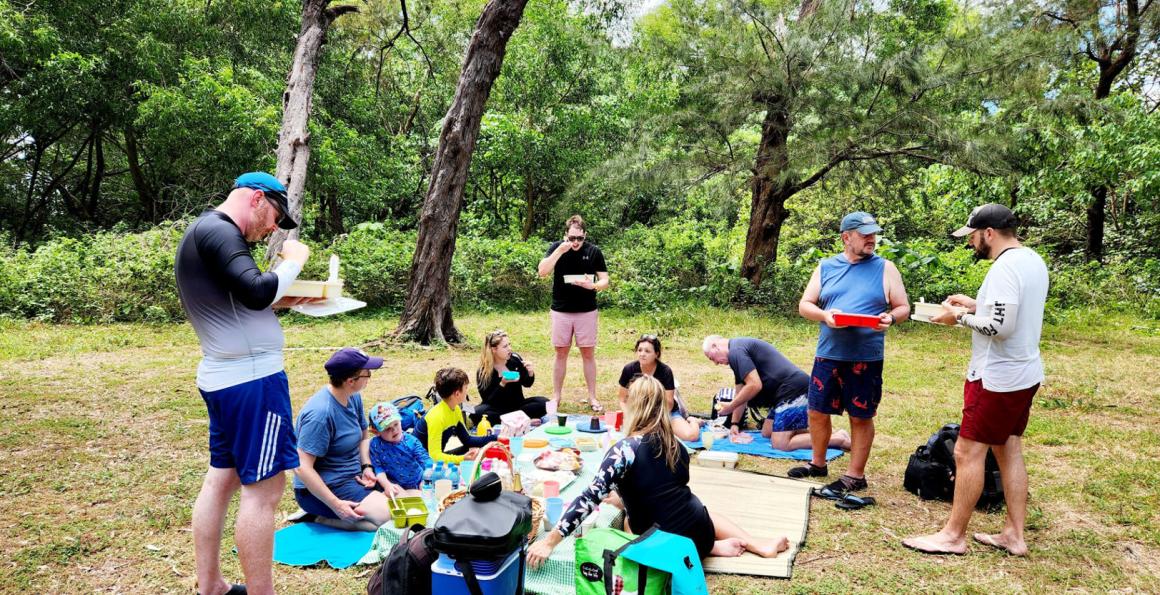 Families on a picnic