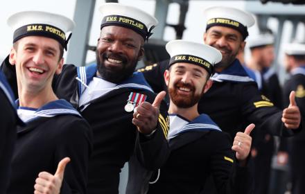 sailors thumbs up