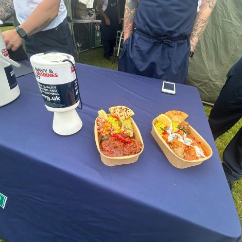 The food cooked up by Royal Navy Field Kitchen