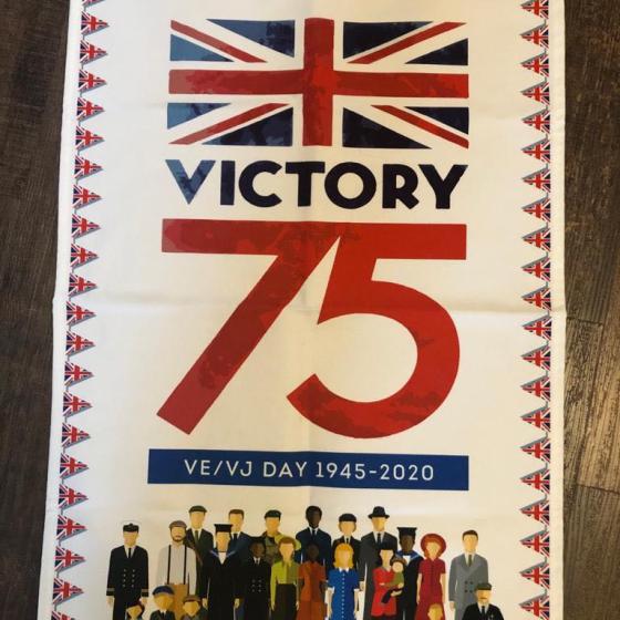 victory 75 tea towel