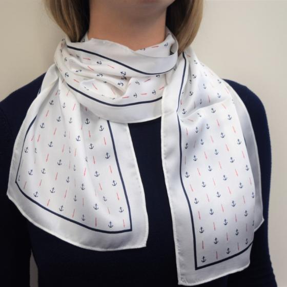 RNRMC Silk Scarf - White