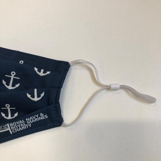 RNRMC navy blue and white anchor cloth face mask