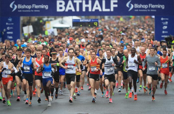 People running, Bath half marathon 
