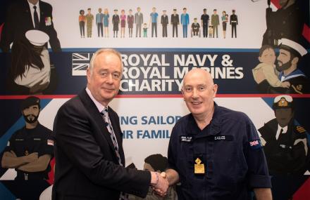 RNRMC CEO Adrian Bell and David Eagles Commodore Royal Fleet Auxiliary, Head of Services and Deputy Director of Royal Navy Afloat Support