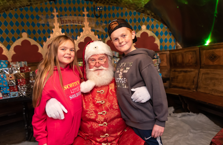 Children meet Father Christmas