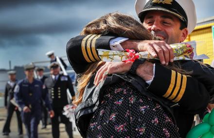 HMS Sutherland Homecoming - Winner of Peregrine Trophy Friends and Family category